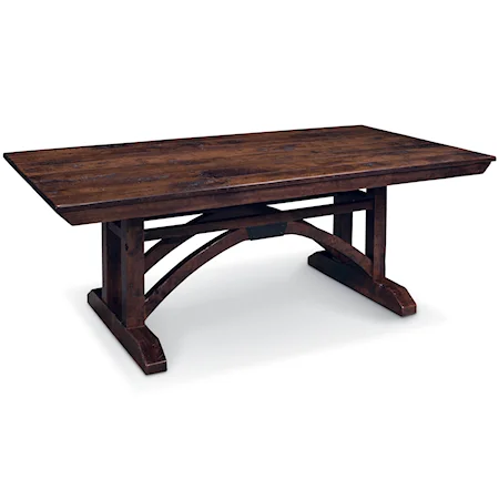 Trestle Bridge Table with Arched Trestle